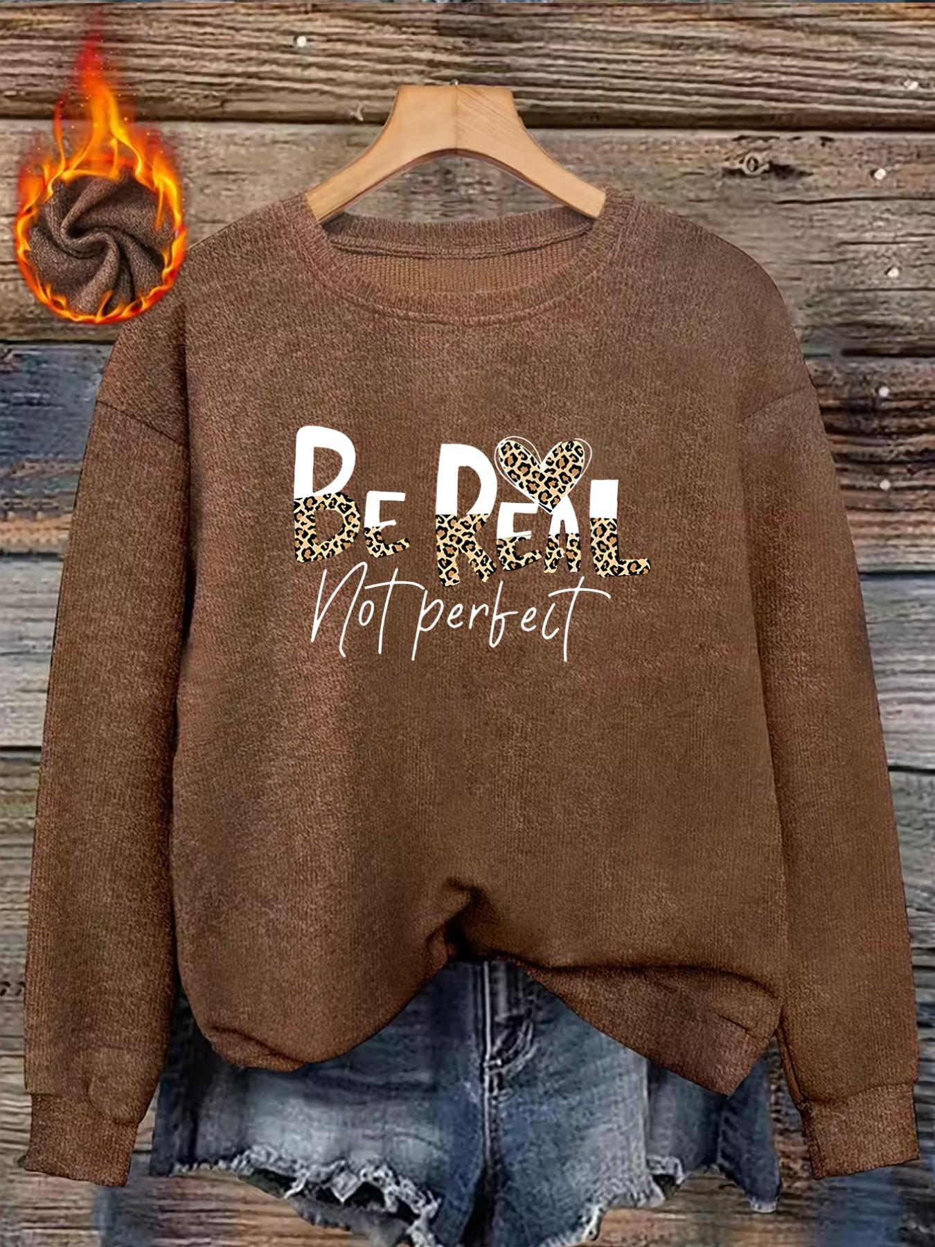 Women's Leopard Print Fitted Sweater, Casual Round Neck Knit Top, Fall & Winter Fashion, Warm and Comfortable, Daily Wear