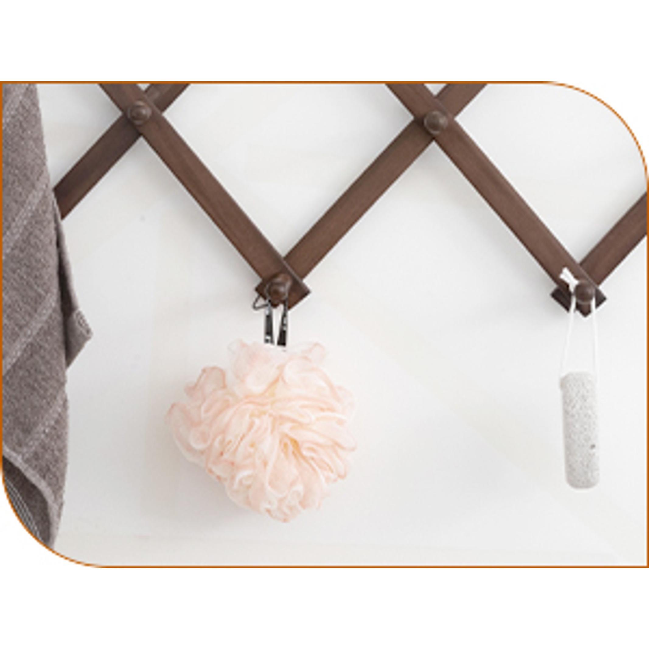 Hat Rack for Wall, Expandable Wall Hat Holder with 16 Hooks, 16 inch Wooden Wall Hook for Baseball Caps,Cowboy, Bag,Hoodie(Brown)