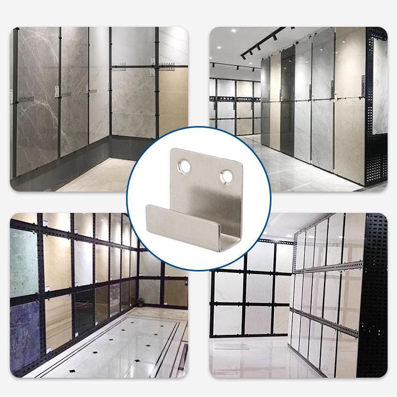 Stainless Steel Picture Frame Hanging Stand, Wall Mount Bracket, Metal U-Shaped Hook, Ideal for Tile Walls, Corner Storage Display Rack