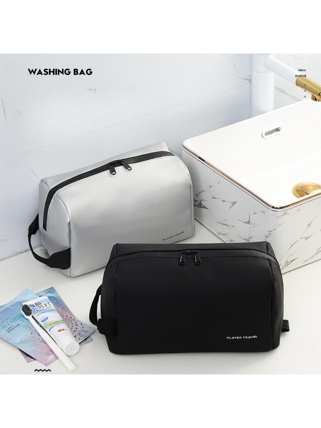 Waterproof toiletry bag for men, portable for business trips, new stylish gym shower bag, women's travel organizer cosmetic bag.