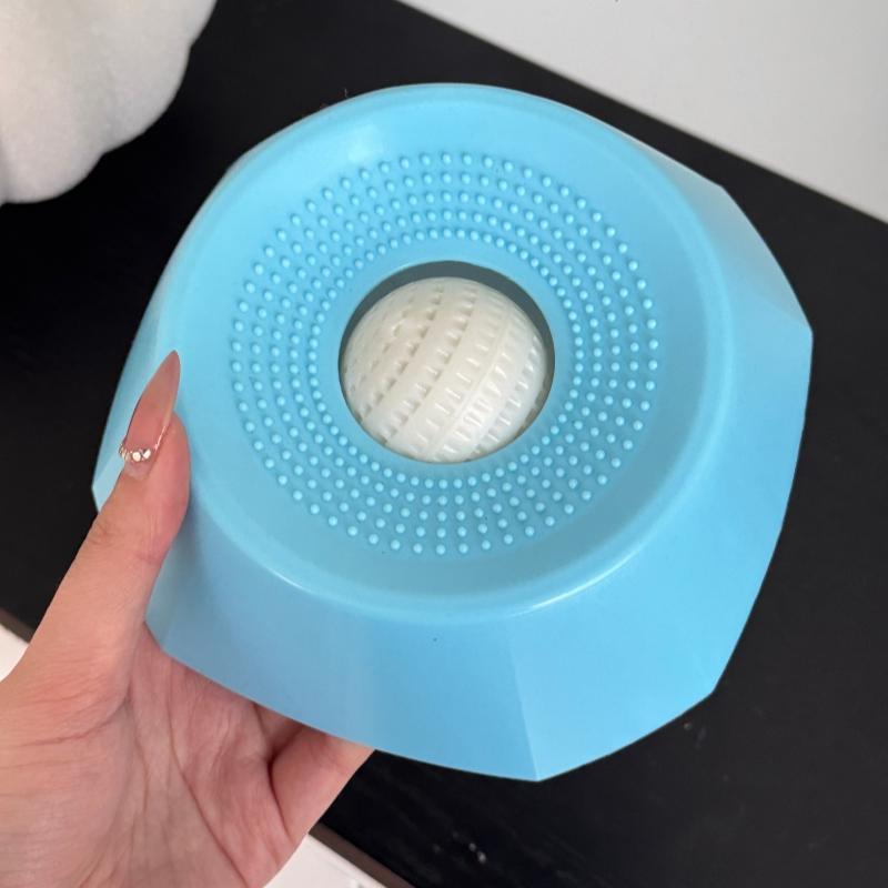 Pet Slow Feeder Dog Bowl, Liquid Snack Holder, Tongue Cleaner, Rolling Design, No Spill Bone Broth Bowl, Multi-Functional Puppy Yogurt Bowl