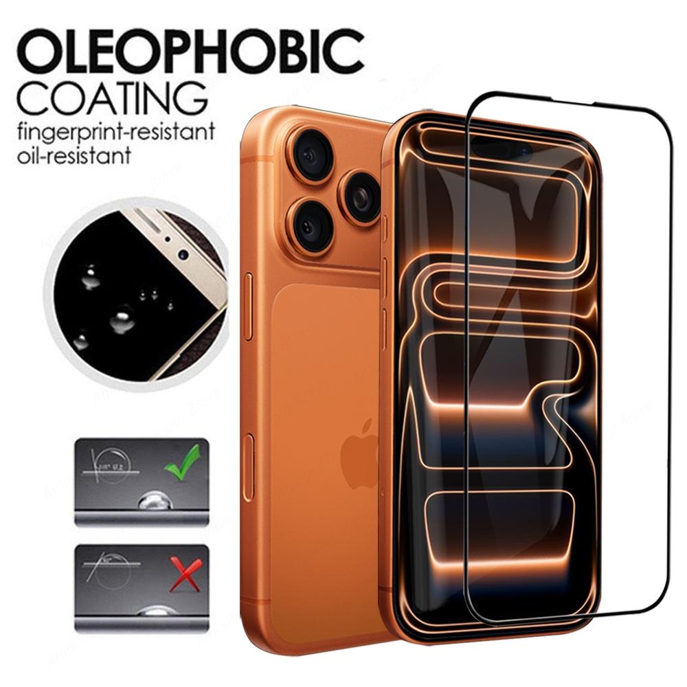 4 Pack Ultra HD 9h Hardness Tempered Glass Screen Protector for iPhone 17 Pro, 17 Pro Max, 17, Air, Anti-Fall Shockproof Scratch Resistant Film Accessories