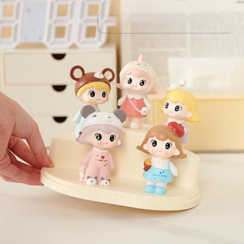 Mini Figure Display Case Organizer Box, Transparent Storage Holder for Small Collectibles & Labubu Figures, Stackable Design