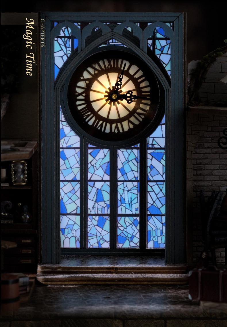 CUTEBEE DIY Decoration with LED Lights Creative Christmas Holiday Gifts for Adults Wooden House Kit Stem Building Block Magnetic Tiles