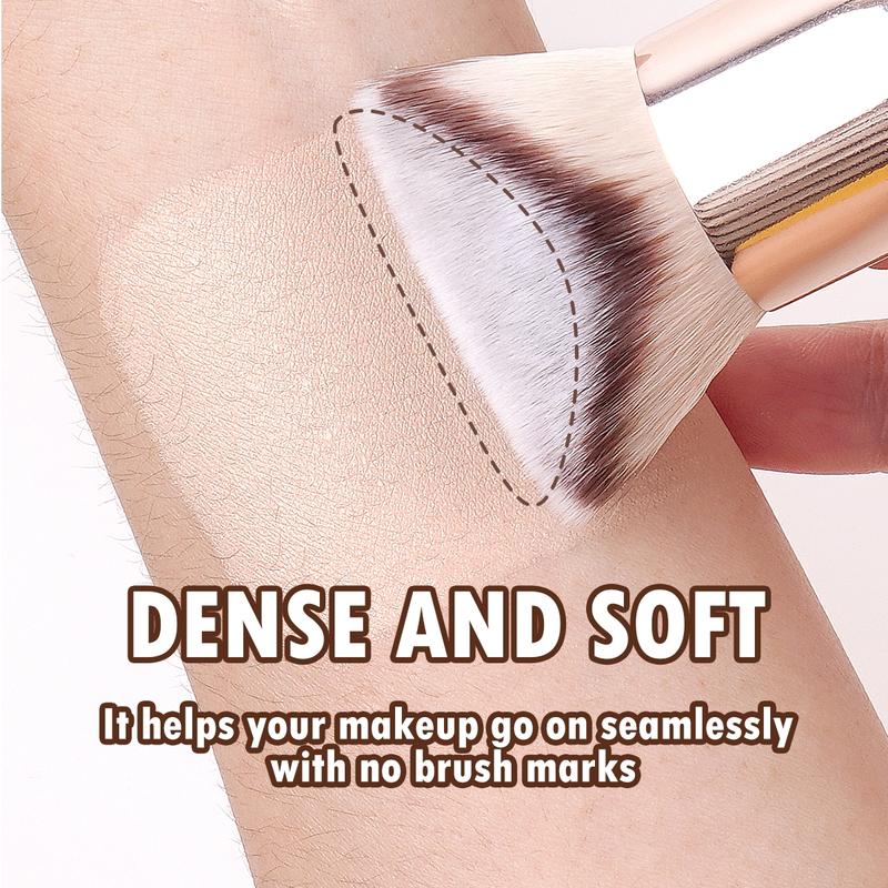 MAANGE 1pc 3D Foundation Brush, Double-sided Foundation Brush, Seamless Finish Brush, Professional Makeup Tool for Flawless Application, Perfect for All Skin Types, Essential Beauty Accessory, Makeup Accessories Gifts for Friends, Cosmetic Brushes