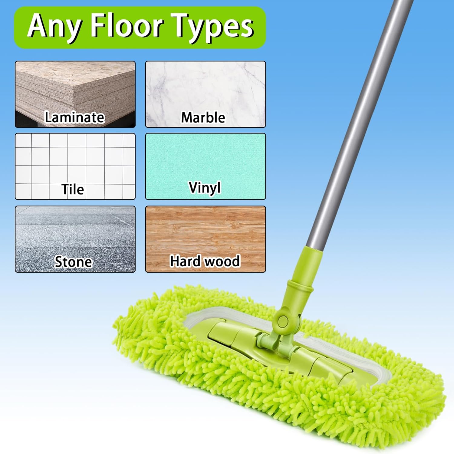 Swiffer Reusable Dry Sweeping Cloths Microfiber Wet Mop Pads 4PCS for Hardwood Surface Floor Cleaning Compatible with Swiffer Sweeper Mop Washable Durable