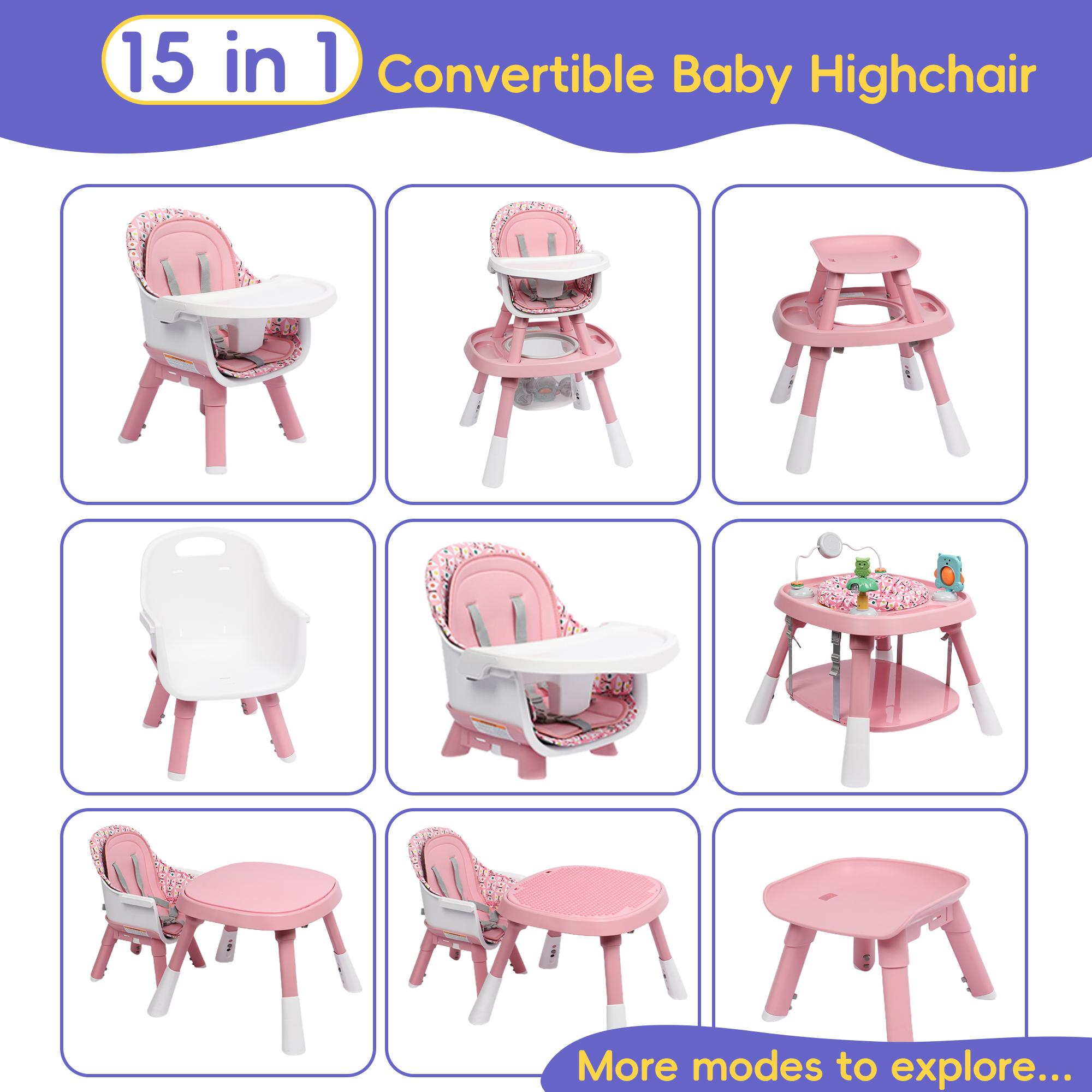 Topwin Adjustable Highchair – Modern Dining Chair with Removable Tray and Safety Harness, Fits Infants to Toddlers, for Mealtime or Playtime