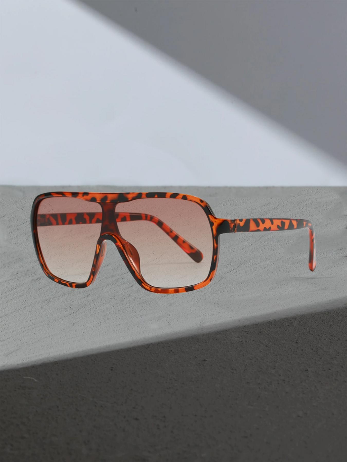 Square Frame Men's Sunglasses, Outdoor Sports Protective Glasses, Women's Cycling Sunglasses, All Seasons Casual Style