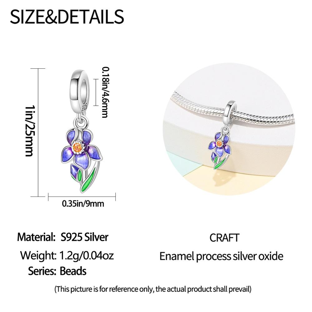 Spring Series Charms 925 Sterling Silver Butterfly Dragonfly Pink Daisy Pendant Beads Fit Original Bracelets DIY Jewelry