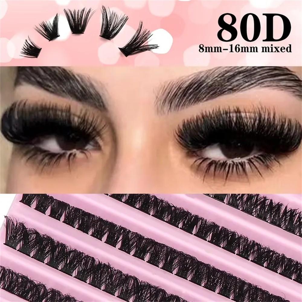 Single Cluster Eyelash Tray, Ultra-Thin Lightweight Soft Reusable, Natural Fine Transparent Root Design, Pre-Made Extension for Beginners