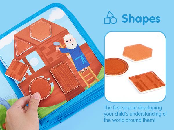 hahaland Noah's Ark Toy Busy Board for Toddlers 1-3 - Sensory, Montessori  Play Toy for Boys and Girls - Baptism Gift for 1-3 Year Olds Developmental Toy Birthday Gift.