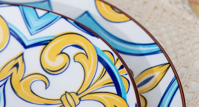 vancasso Jasmin 16-Piece Hand-Painted Arabic Style Dinnerware Set | Colorful Porcelain Plates, Bowls, and Mugs for 4 Tableware vancasso Jasmin 16-Piece Hand-Painted Arabic Style Dinnerware Set | Colorful Porcelain Plates, Bowls, and Mugs for 4 Tableware