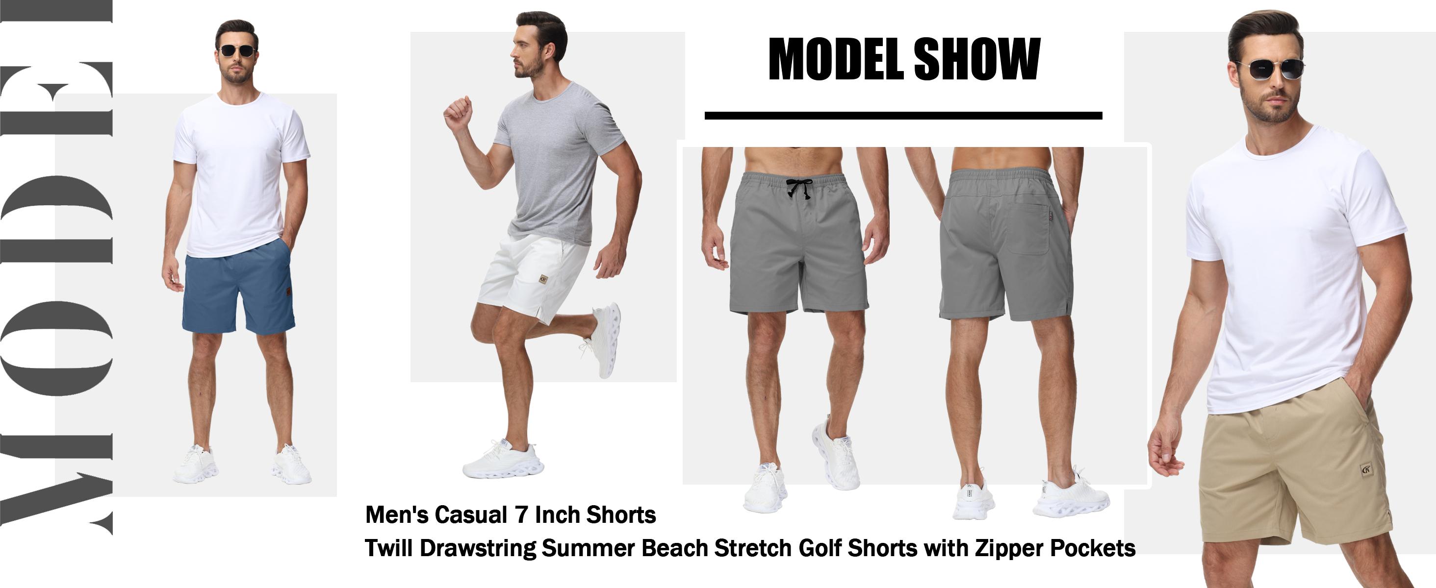 Men's 3-Pack 7" Cargo Shorts - 3-Pocket Design (2 Slant Zipper+1 Rear), 100% Polyester, Sizes 30-42, Trendy Streetwear Gift for Hiking, Golf & Camping #FathersDayGift #LGBTQ