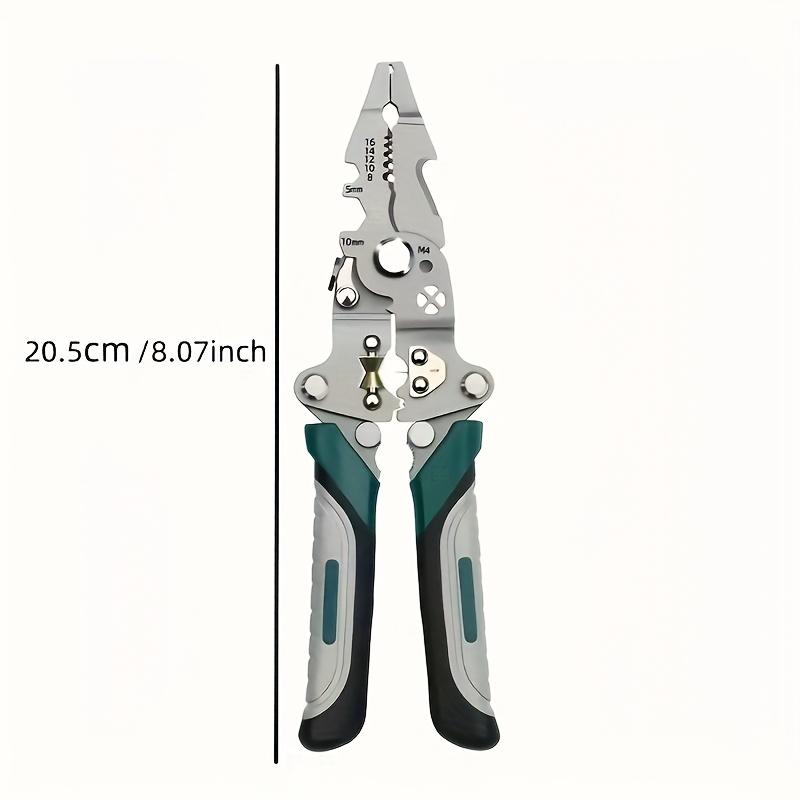 1pc foldable multifunctional wire stripping pliers+wire stripping folding knife, one pliers is multi-purpose, wire stripping and wire cutting functions, professional electrician tools, household gadgets, Wirecutters, Hand Tools, DIY Tools, Hardware