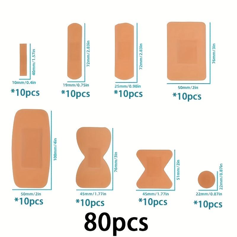 80/160-Pack PE Bandages with Cushioned Pads | Waterproof, Breathable Multi-Care Wound Dressings Set for Home, Outdoors & First Aid