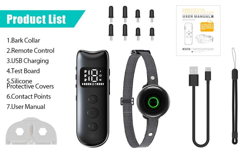 Dog Training Collar - Dog Bark Deterrent Device Stops Bad Behavior - No need yell or swat, Just point to a dog, Hit the button - Long-range ultrasonic