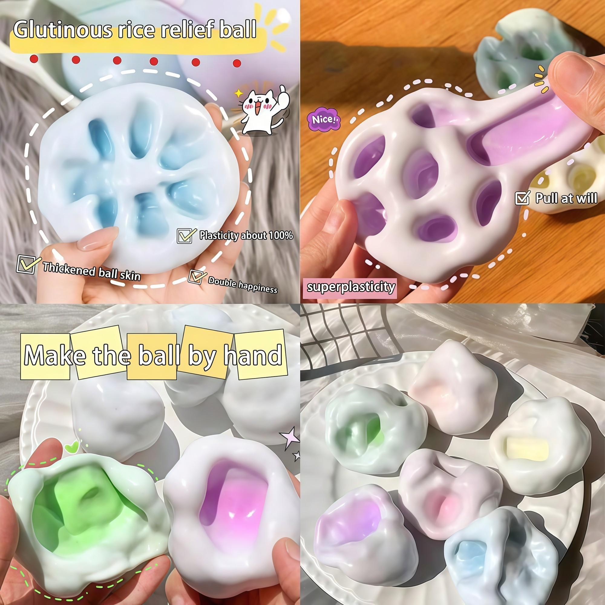 Super Soft Moldable Snow Skin Mochi Squishy Ball, Stress Relief Toy