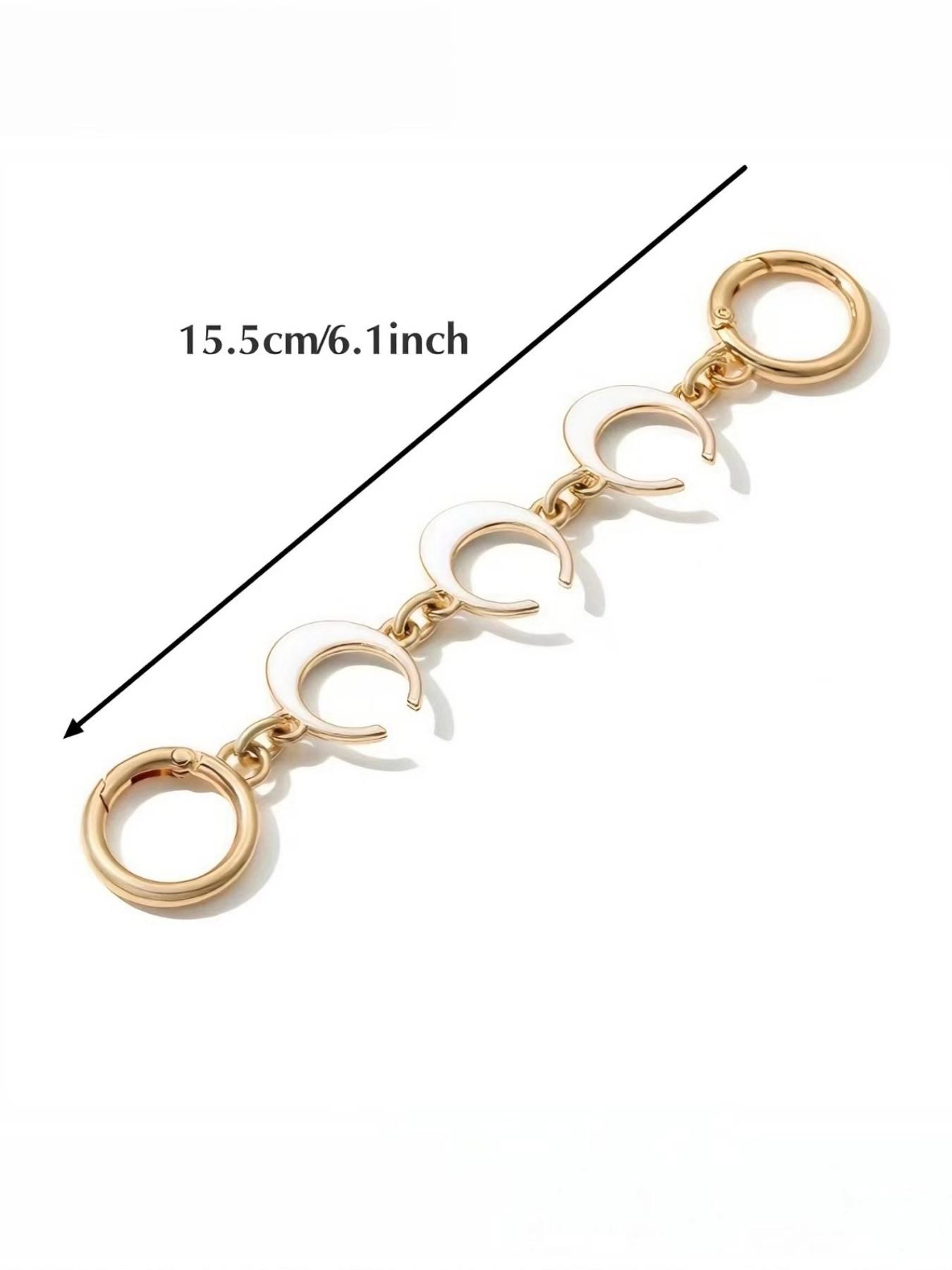 Heart & Moon Design Purse Chain Extender, Novelty Bag Extender Chain, Purse Strap Extenders for Women & Girls, Bag Charm Accessories