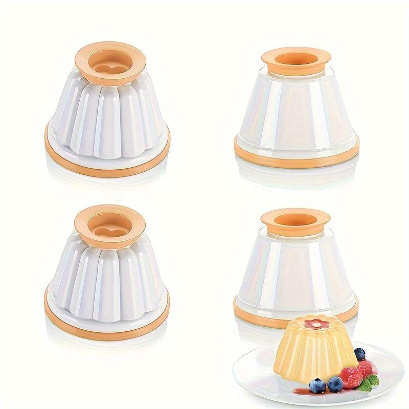 4pcs/set Pudding Molds, Mousse Cake Molds, Durable Baking Tools and Kitchen Gadgets, Perfect for Making Jelly, Panna Cotta, Custard and Chocolate Desserts Eid Al-Adha Mubarak
