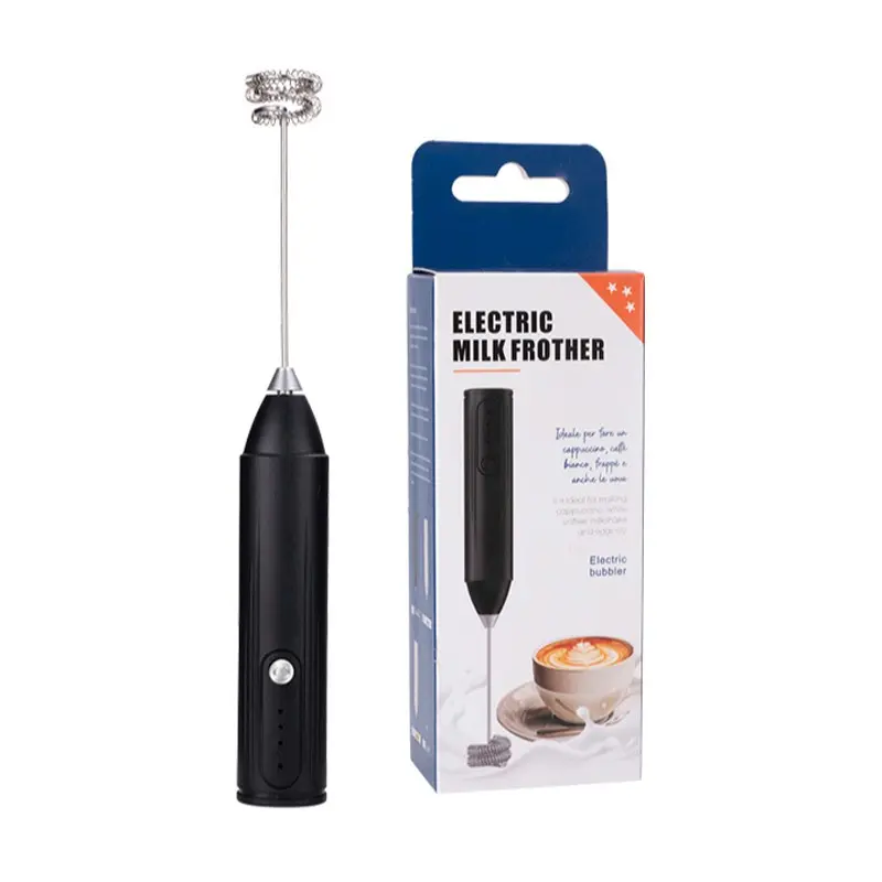 Electric Milk Frother, Handheld Electric Milk Frother, Battery Powered Foam Maker, Kitchen Appliances for Coffee, Cappuccino, Smoothie, Hot Chocolate, Cordless Milk Frother