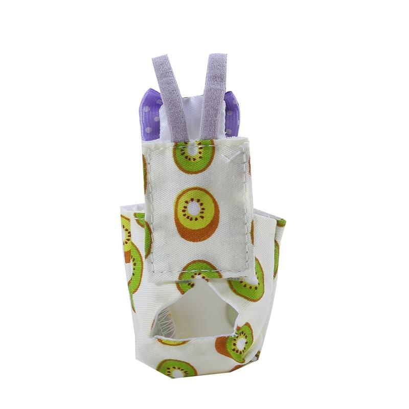 Parrot Diaper with Bowtie Cute Colorful Fruit Floral Cockatiel Pigeons Small Medium Large Pet Birds Flight Suit Clothes Washable