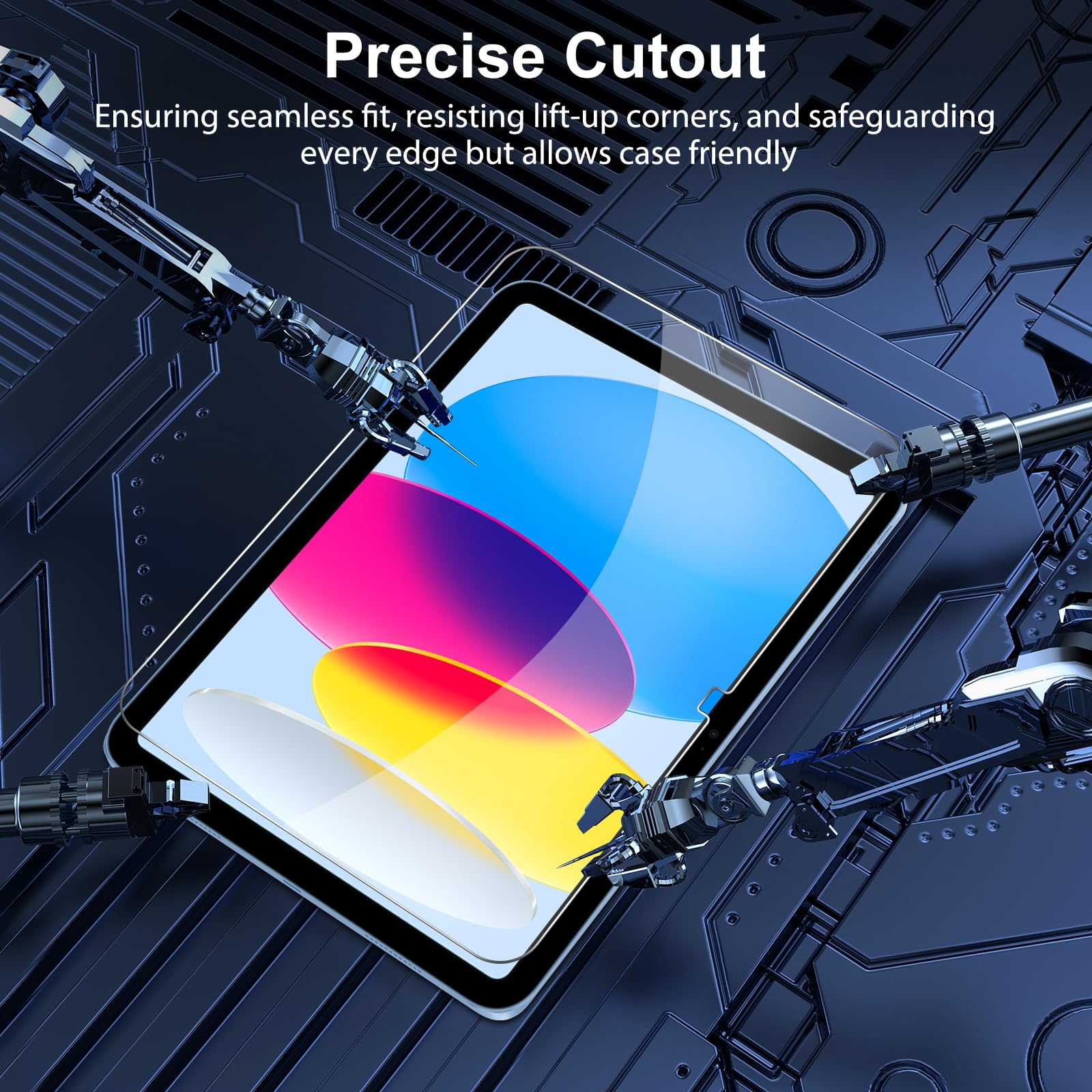 JESS Screen Protector for iPad A16 2025 11th (11 Inch) /10th Generation 2022 (10.9 Inch), 2 Pack Tempered Glass for iPad 11/10 Gen, Case Friendly, Anti-Scratch, Touch Sensitive, Tablet Protector