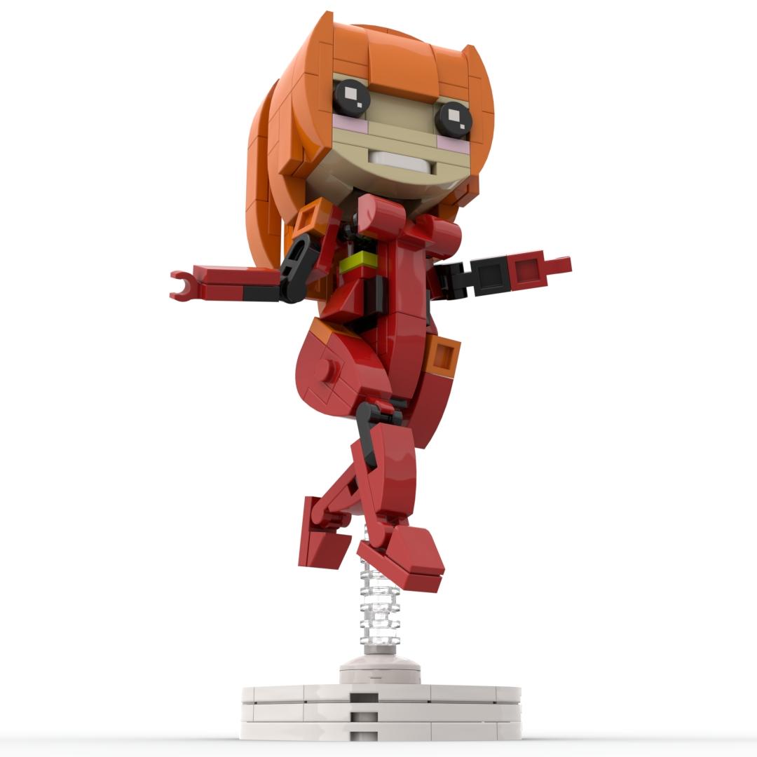 199PCS Cute Anime Style Twin Tail Girl Building Blocks Set, Durable ABS Plastic, DIY Easy Assembly Brick Toy, Cute Girl Character Model, Desk Display Collectible Ornament, Home Bedroom Office Decor, Birthday Gift, Christmas Gift, New Year Gift