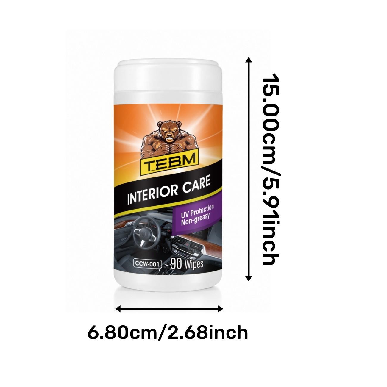 Car Wet Wipes, Car Interior Wipes for Seat, Dashboard, Door Decor, Sofa, Bag, Moisturizing Care Cloth, Leather Care, 90 Wipes, Automotive Accessories