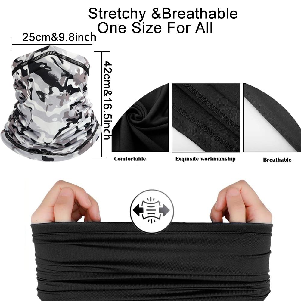 Outdoor Sports Neck Gaiter (9 Counts/set), UV Protection Neck Wrap, Breathable Sun-resistant Face Mask, Breathable Face Cover for Men & Women, Sports & Outdoor Accessories