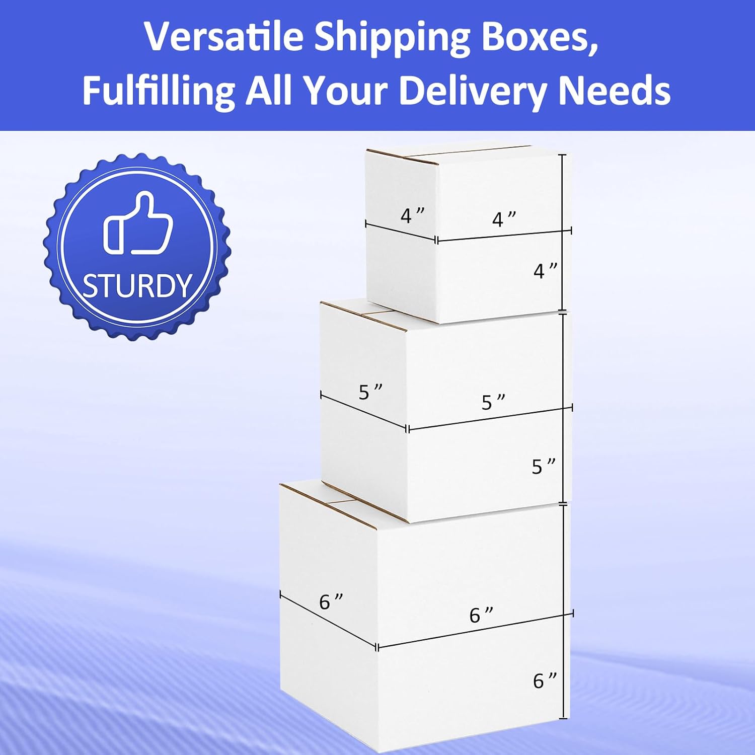12 Pack Small Shipping Boxes Assorted Sizes, 4x4x4 & 5x5x5 & 6x6x6 4 count Each Small Boxes, White Corrugated Box Mailers, Cardboard Boxes for Packaging Small Business, Mailing 12 Pack Small Shipping Boxes Assorted Sizes, 4x4x4 & 5x5x5 & 6x6x6 4 count Each Small Boxes, White Corrugated Box Mailers, Cardboard Boxes for Packaging Small Business, Mailing