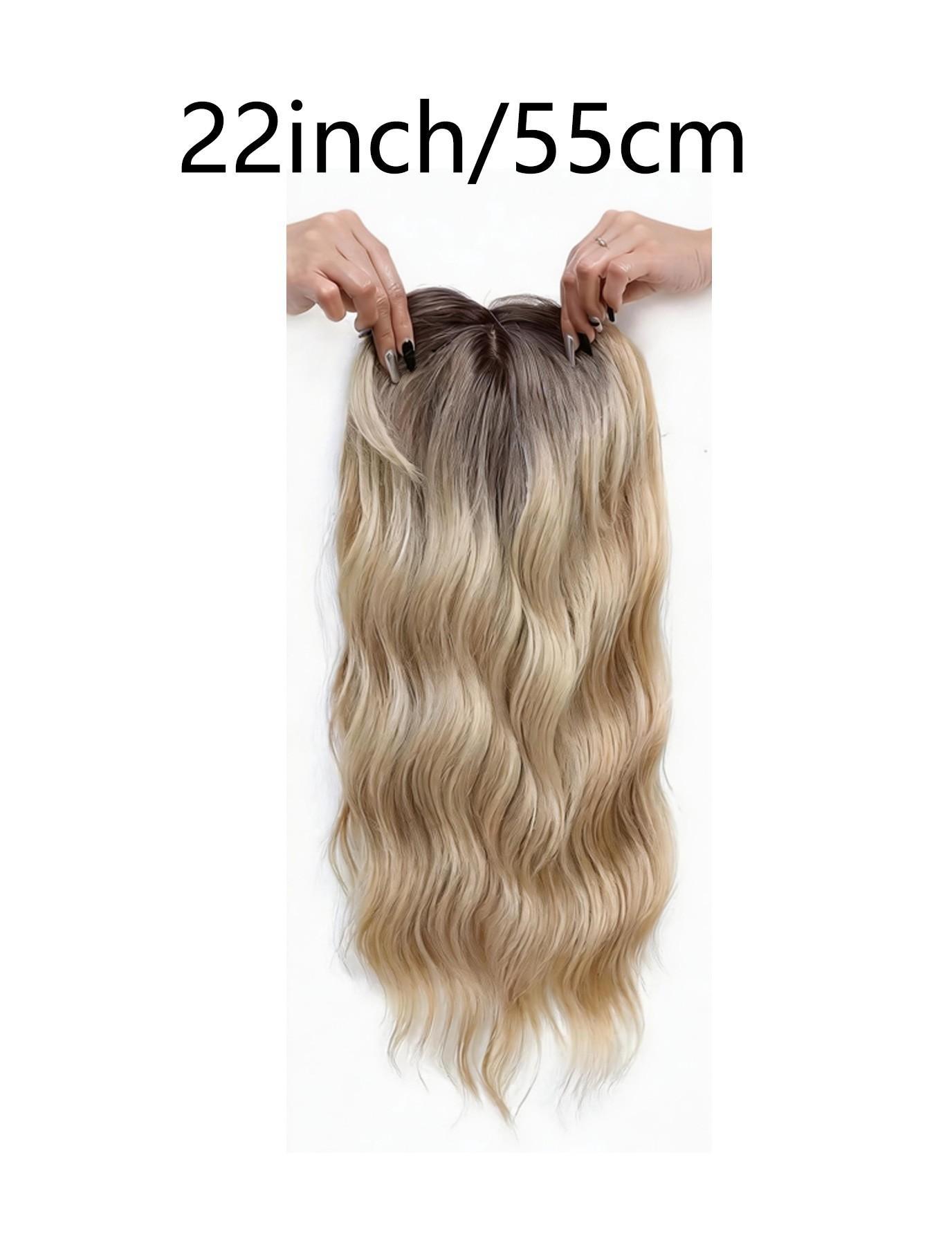 ✨Viral Long Wavy Hair Topper, Dark Brown Balayage with Natural Highlights, Invisible U-Part Clip-In Extensions, Glueless Easy Wear for Natural Looking Hair