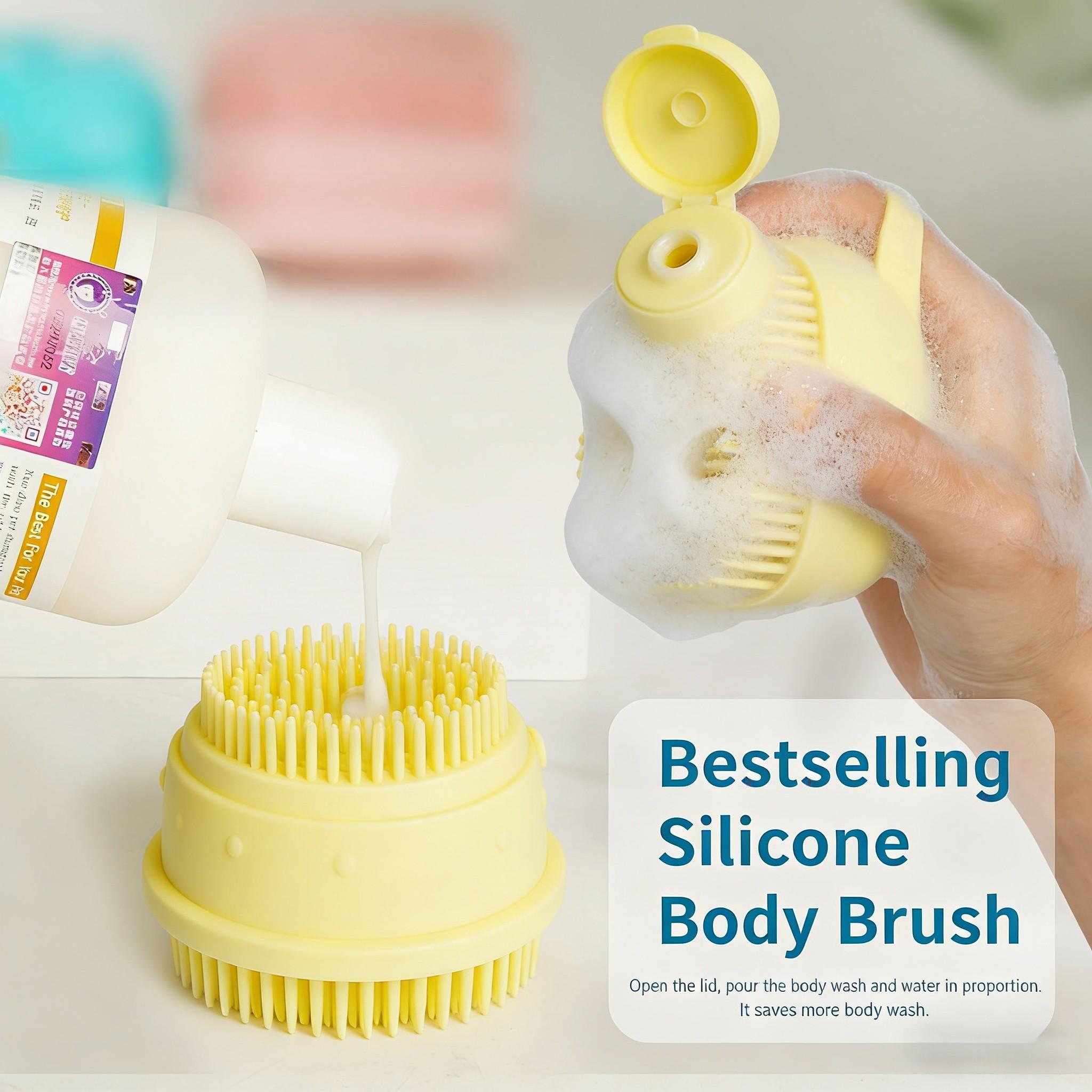 Pet Silicone Bath Brush, Dog Cat Cleaning Massage Brush, Multi-Functional Soft Silicone Brush, Gentle Pet Care Tool, Home Use