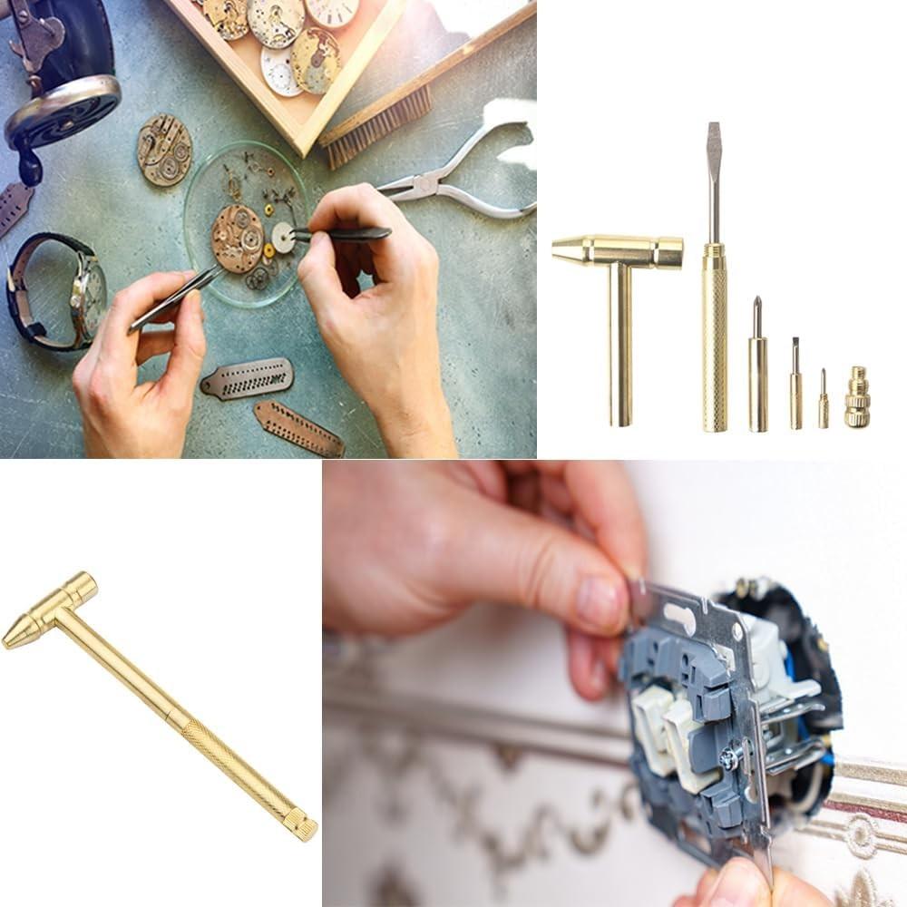 Mini Multi-Functional Hammer 6-In-1, Multitool Nut Hammer, Small Iron Hammer for Home Use, 5-In-1 Screwdriver Tool, Hand Tools, Hardware