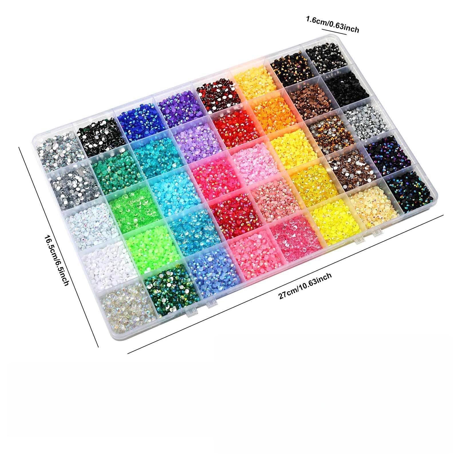 10000 Jelly Rhinestones, 24 Colors Ab Resin Drills, Nail Art Phone Case DIY Craft Accessories, Fashion Jewelry Shoe Bag Decorations
