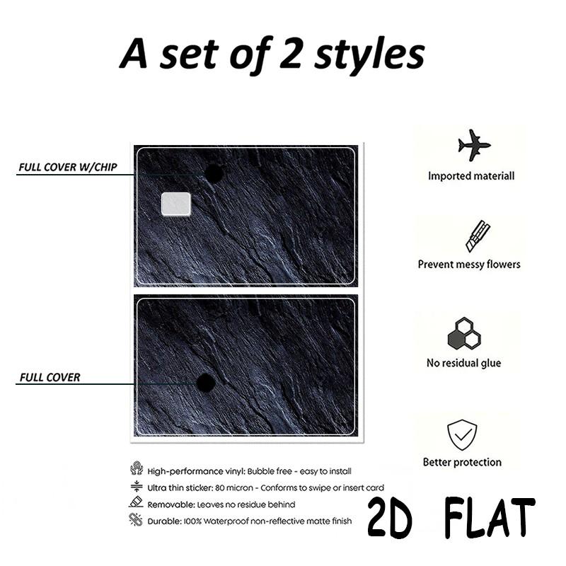 Ultra-Thin Waterproof Scratch-Resistant Credit Card Sticker, Customizable Bank Card Decal, Durable Adult Stickers, Marble Pattern Design