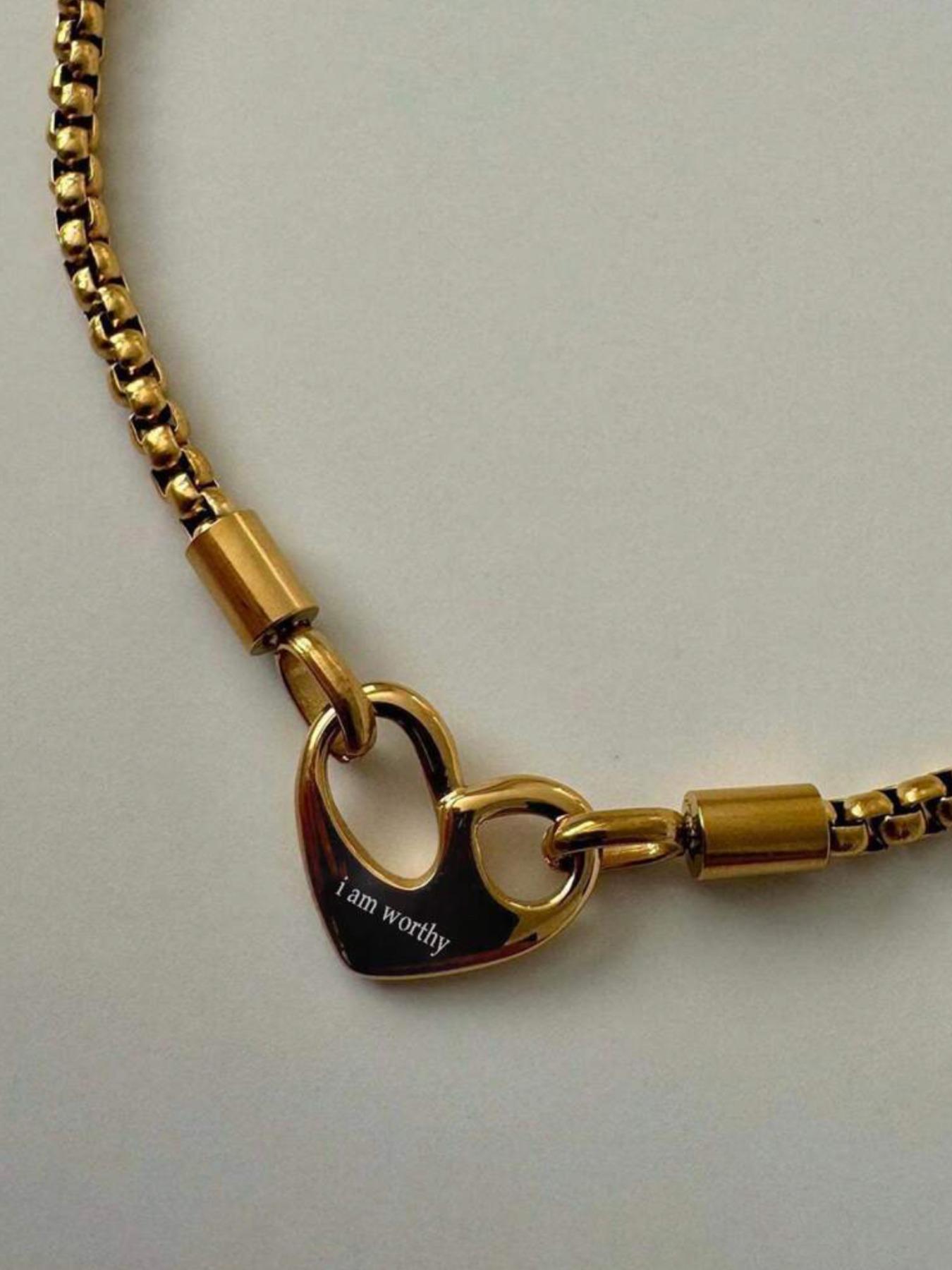 Stainless Steel Heart Pendant Necklace, Fashion Jewelry for Party, Daily Clothing Decor, Trendy All-match & Exquisite Jewelry for Birthday Gift, Heart Design Necklace