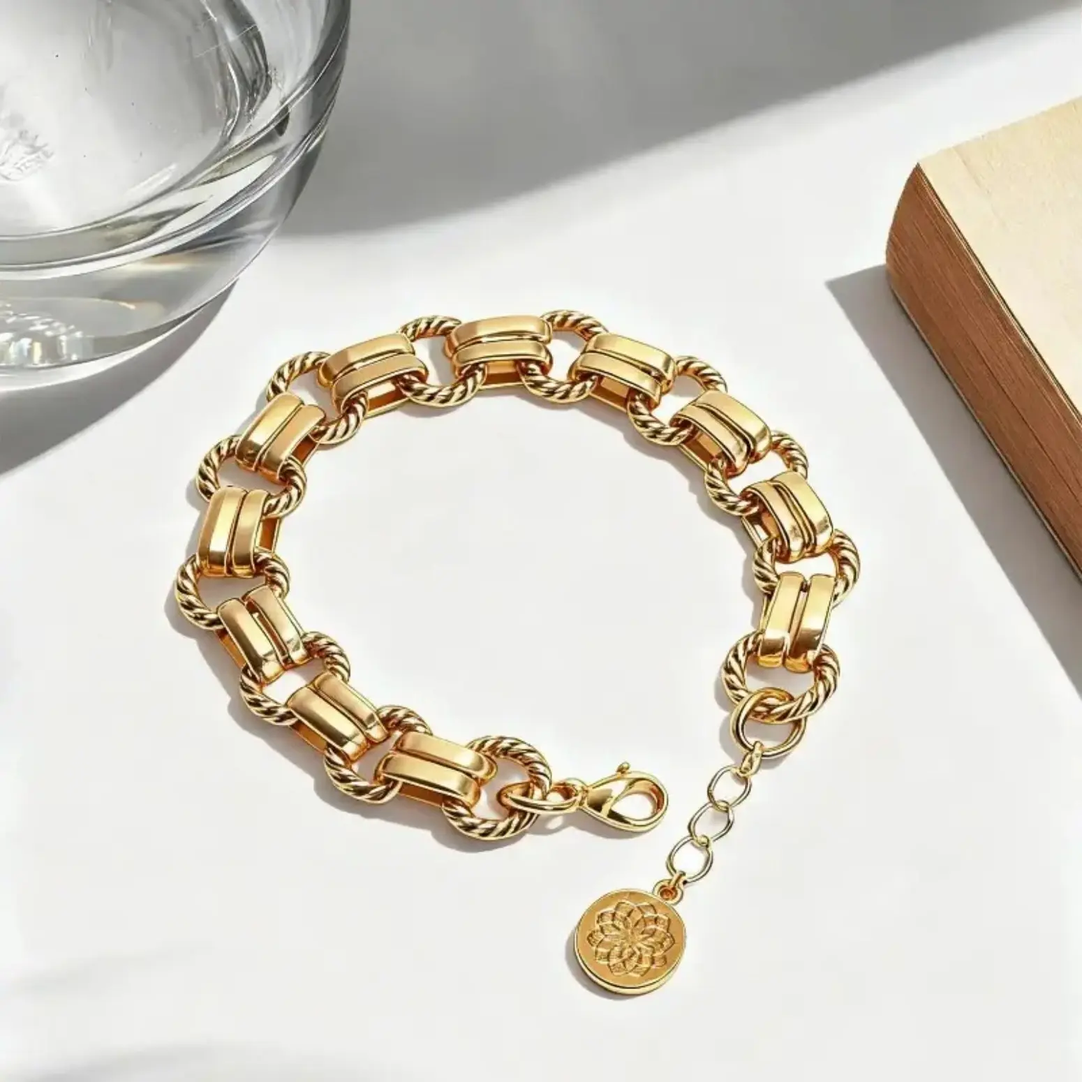 2026 Gold Plated Thin Cuban Link Bracelet for Women Girls, Retro Alloy Chain Wristband Hip Hop Y2K Streetwear Jewelry, Trendy Minimalist Everyday Accessories, Christmas Birthday Gift for Her