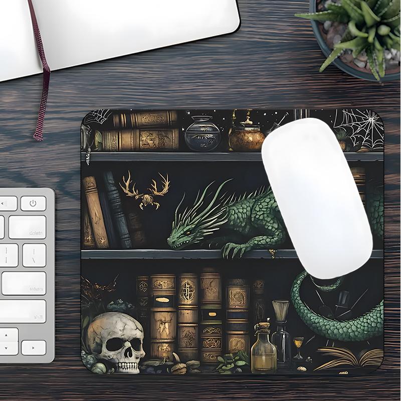 Mystical Dragon Pattern Mouse Pad, Large Game Mouse Pad, Aesthetic Desktop Decoration Protective Pad, Rubber Pad Non-slip Lock Edge Work Pad