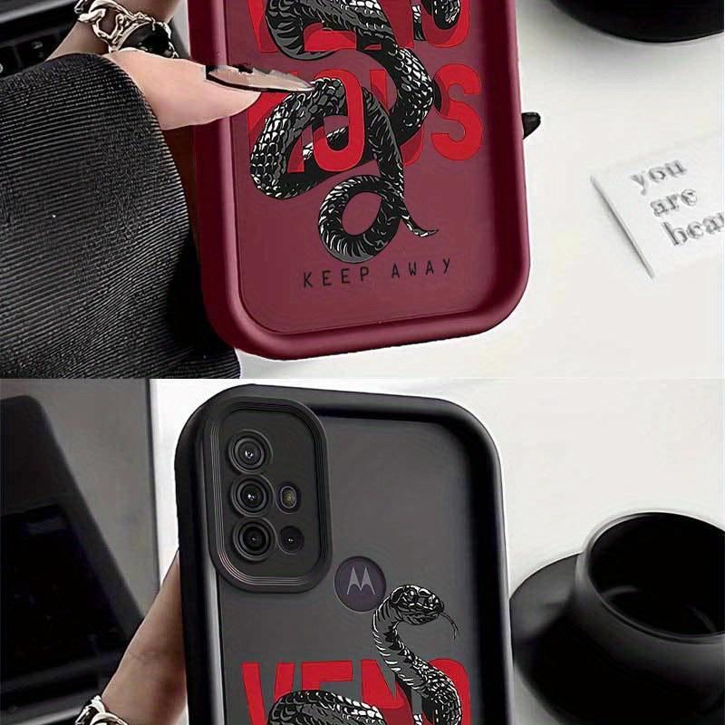 1 Piece Scarlet Python G10 Silicone Shockproof Cover For Moto G10 - Ideal For Entertainment