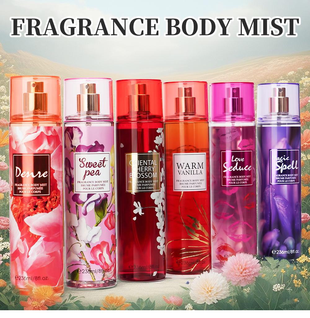 8 FL OZ Hair & Body Fragrance Mist for Women - Long-Lasting Perfume, Perfect for Dating, Parties and Gift Giving Floral Mint Scent Lightweight Scent Highly Scented