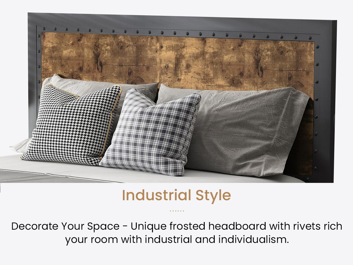 SHA CERLIN Heavy Duty Metal Bed Frame Full/Queen Size【Frame Only No Mattress】Platform Bed Frame with Wooden Headboard Footboard, 13 Strong Metal Slats Support, No Box Spring Needed, Frame Base,#ChristmasGifts#TikTokShopBlackFriday