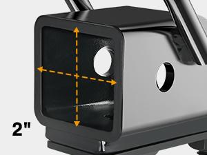 Nilight 2 Inch Rear Trailer Hitch Receiver Kit for ATV UTV Rear Bumper Tow Hook Black Hitch Cover Kit Outdoor Boating Accessories Boat Fenders