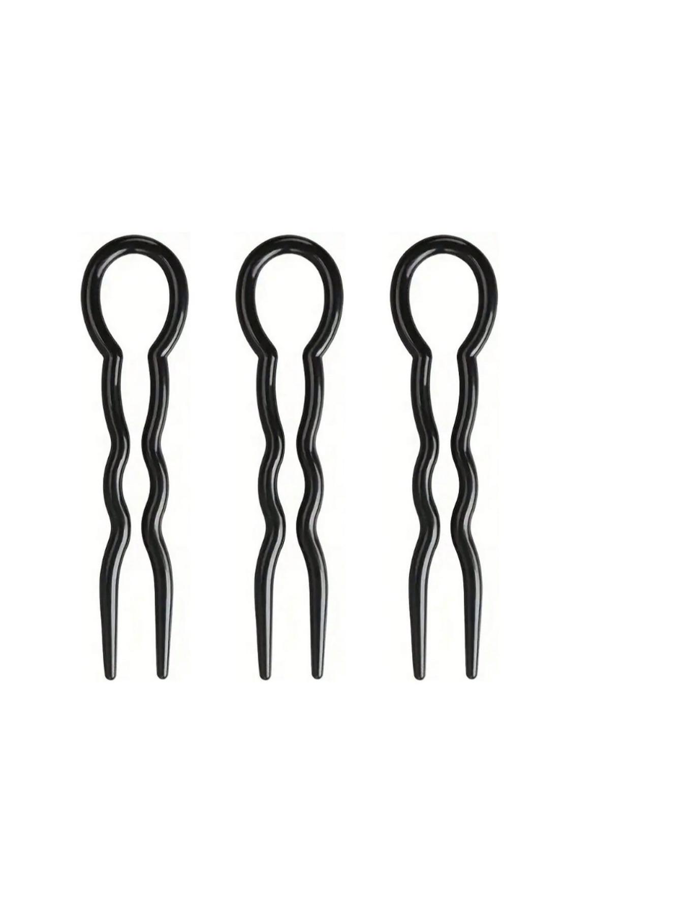 Elegant U-Shaped Hairpins, French Style Hairpin，Durable Plastic Hair Fork Sticks, Versatile Headwear Clips for Women - Ideal for Back to School Accessory, Hair Styling Clips|Minimalist Hairpins|Durable Hairpins, Hair Accessories