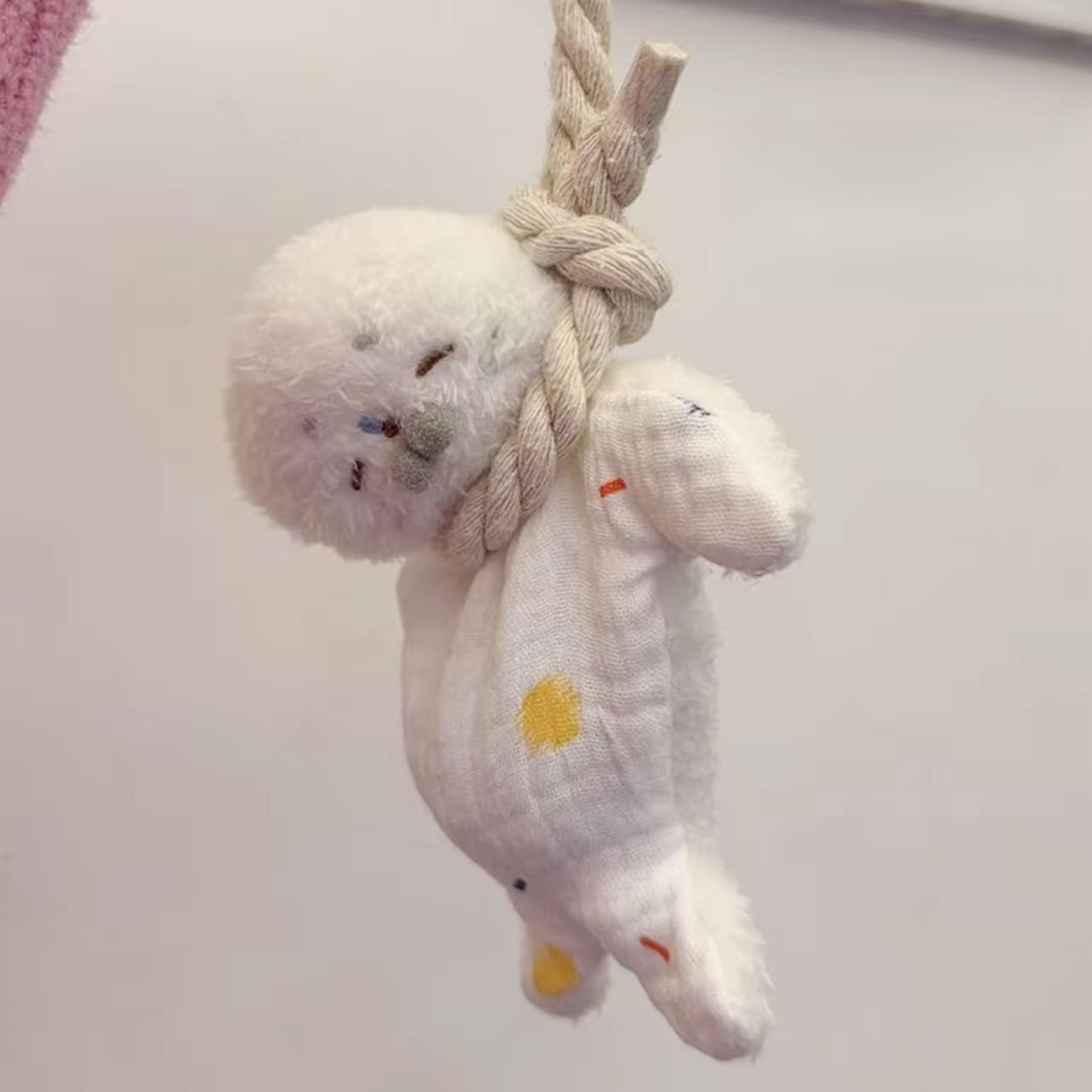 Creative hanging rope bean bag seal plush toy, soothing and stress-relieving healing doll with fragrance, DIY material kit