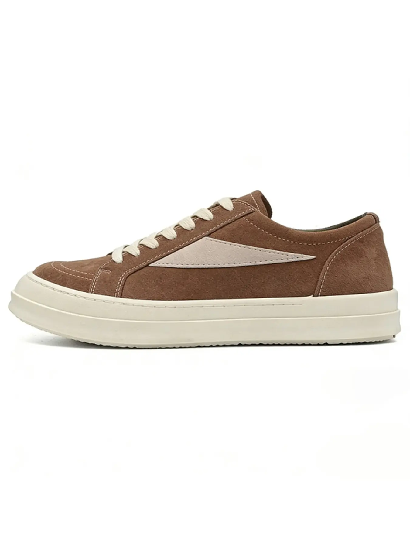 Men's Retro Low Top Sneakers Platform Rubber Sole PU Leather Lace Up Design Vintage Style for Daily Commute Campus Casual Thick Soled