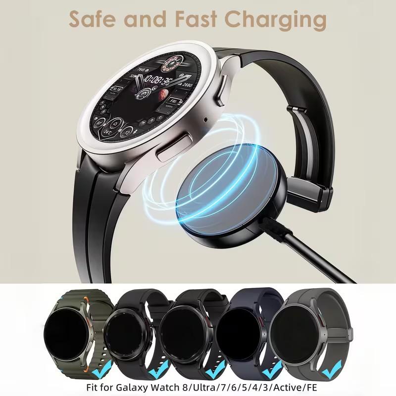 Type C Charger for Galaxy Watch Ultra/7/6/5/4/3, Active 1/2, 6 Classic, Magnetic Charging Cable, No Battery Included