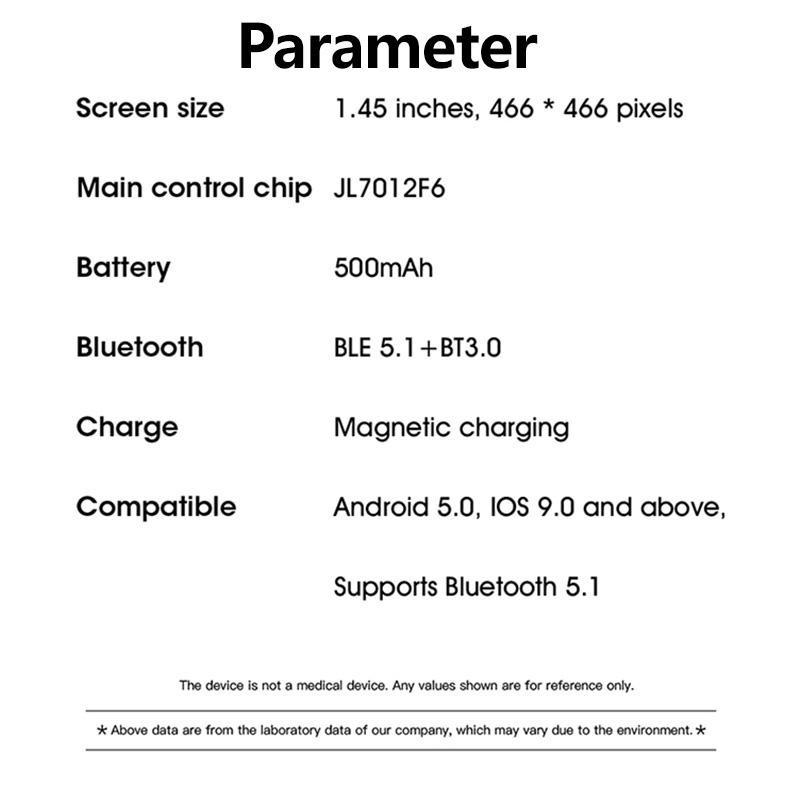 Men's Sport Smart Watch M-Rex4, 1.45 Inch HD Touch Screen, Bluetooth-compatible Call Sos NFC, Multi-Sport Modes, Heart Rate Sleep Monitor, 5atm Waterproof, 500mah Battery