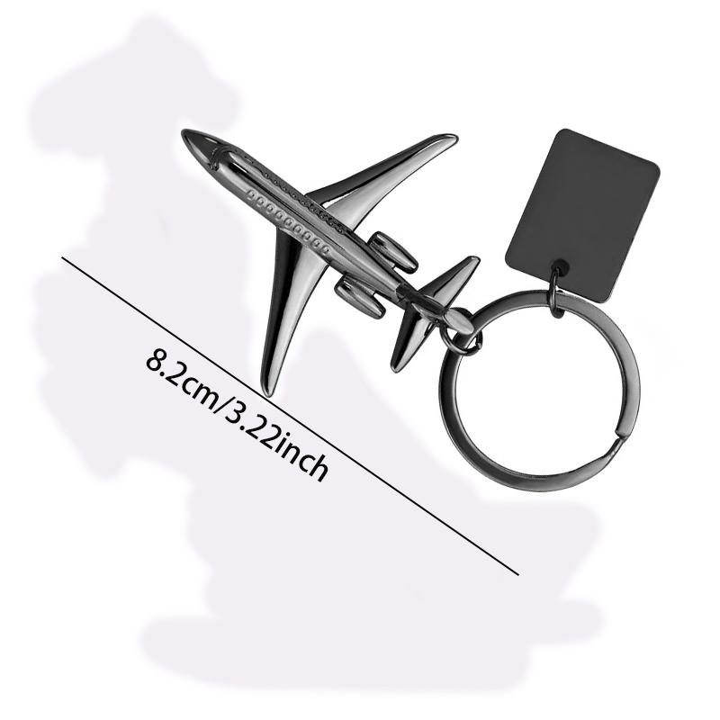 Creative Zinc Alloy Airplane Model Keychain, Aesthetic Keychain, Festival Gift for Friends, DIY Valentine's Day Present, Birthday Souvenir, Backpack Charm, Keyrings