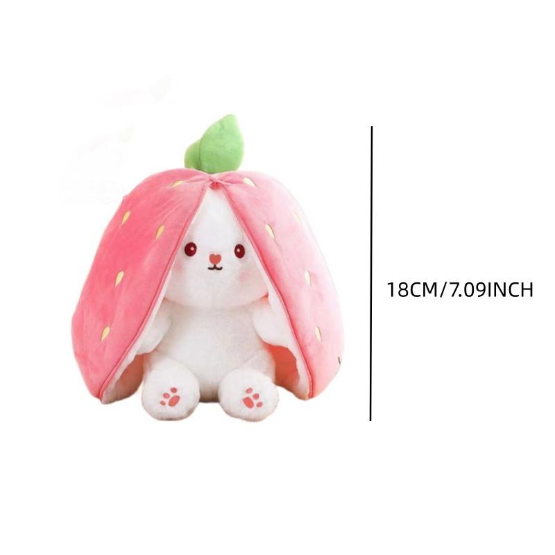 Cute Fruit Rabbit Plush Toy - Adorable Carrot & Strawberry Design ...