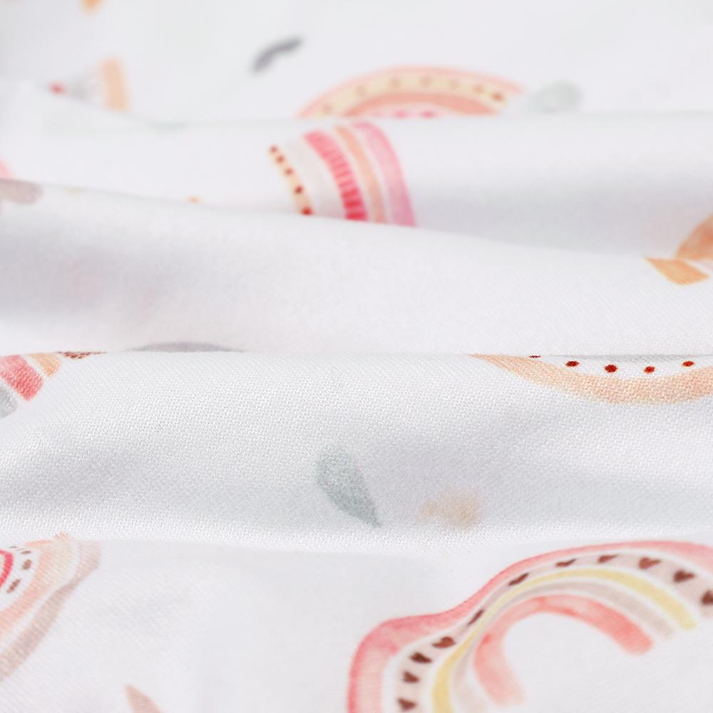 Rainbow Print Baby Sleeping Bag, Cute Cartoon Print Detachable Legs Zipper Sleeping Bag, Newborn Infant Kids Comfortable Nightgowns